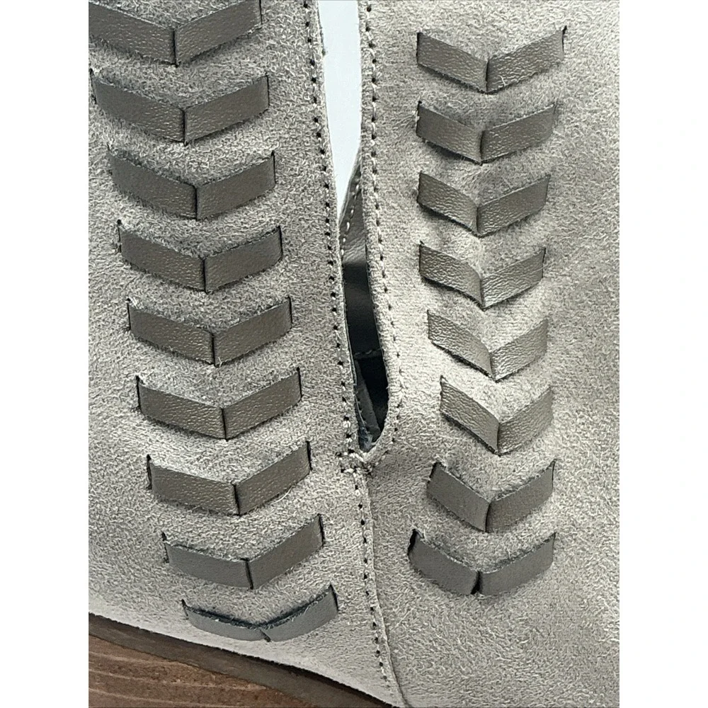 Carlos by Carlos Santana Whitely Ankle Boots 5M Light Doe Faux Suede Whipstitch